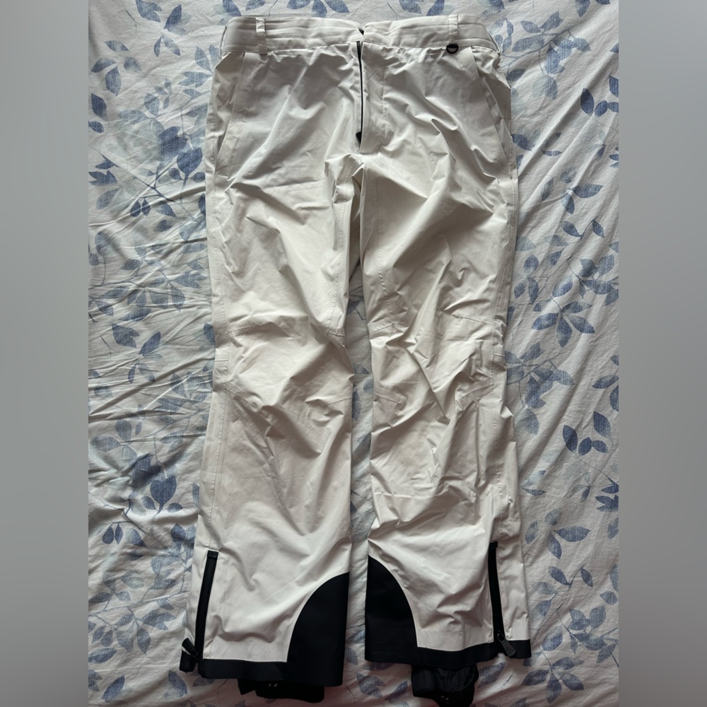 Moncler Grenoble Gore-Tex Men’s Ski Pants Straight Leg White Black Size L